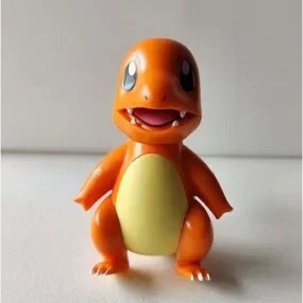Orange Kids Dinosaur Toy Figure with Yellow Belly